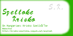 szelloke krisko business card